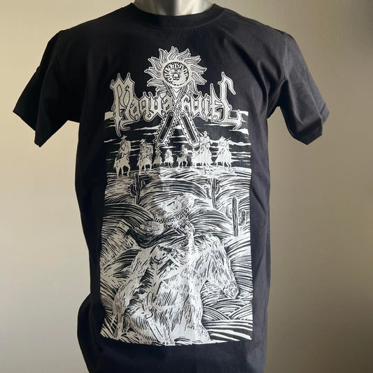 MAQUAHUITL "CON SU PISTOLA EN LA MANO" BLACK T-SHIRT