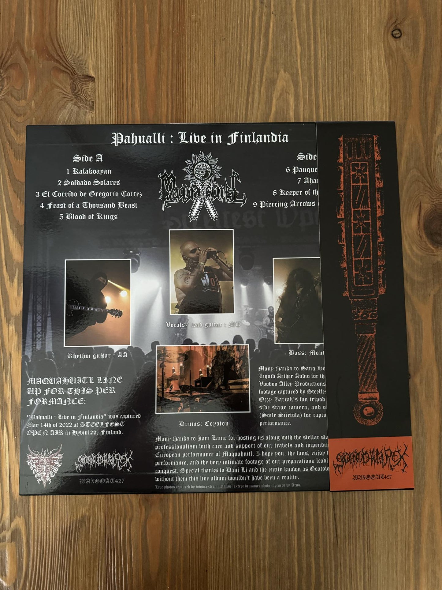MAQUAHUITL - Pehualli - Live in Finland at Steelfest LP