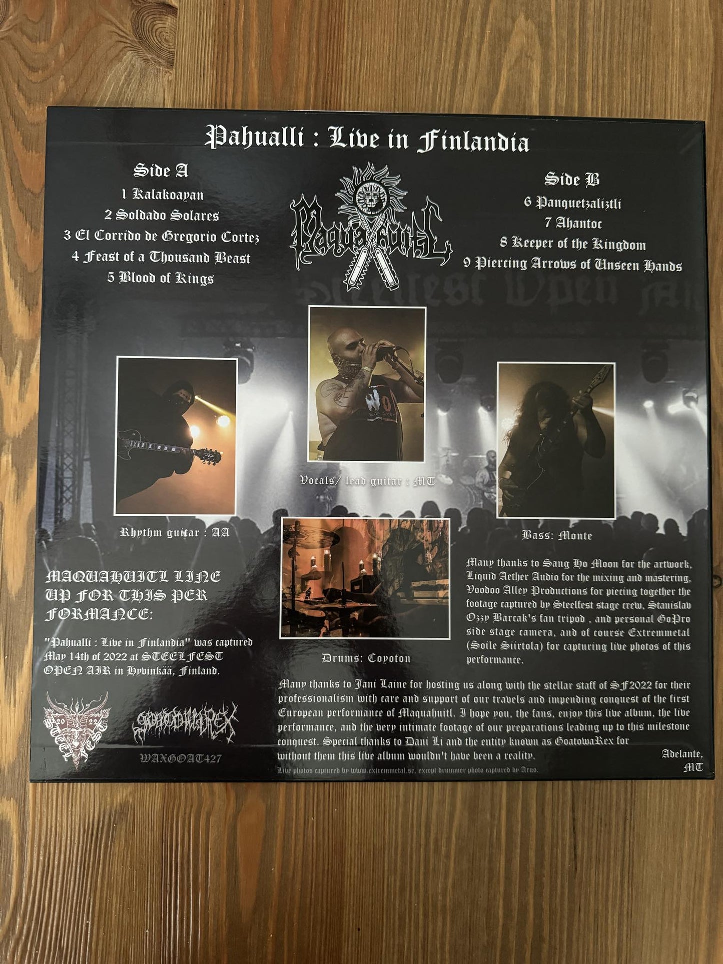 MAQUAHUITL - Pehualli - Live in Finland at Steelfest LP