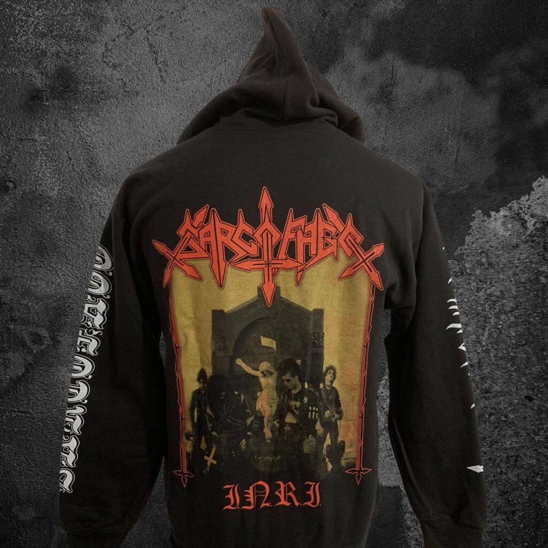 SARCOFAGO "I.N.R.I COVER" HOODIE