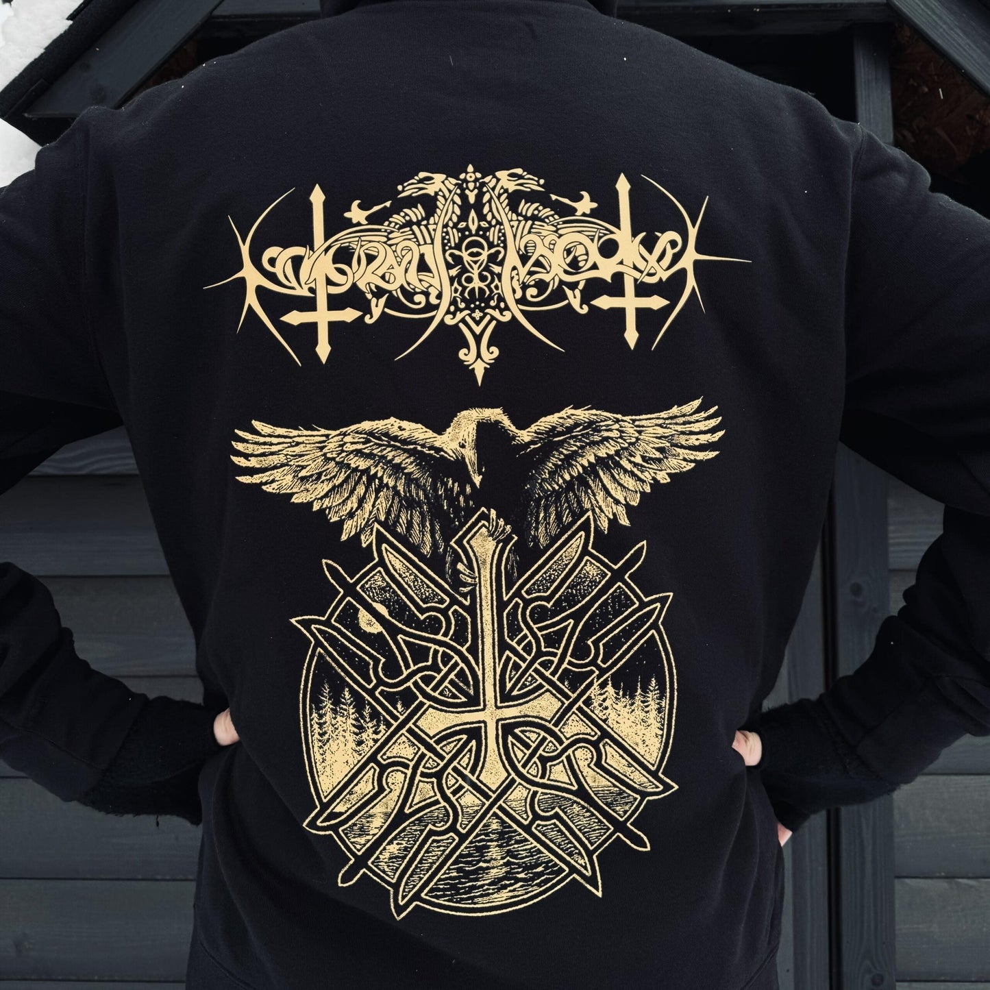 NOKTURNAL MORTUM "POWER AND AUTHORITY" ZIPPED HOODIE
