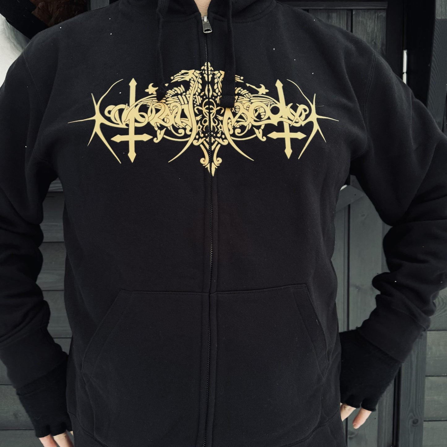 NOKTURNAL MORTUM "POWER AND AUTHORITY" ZIPPED HOODIE