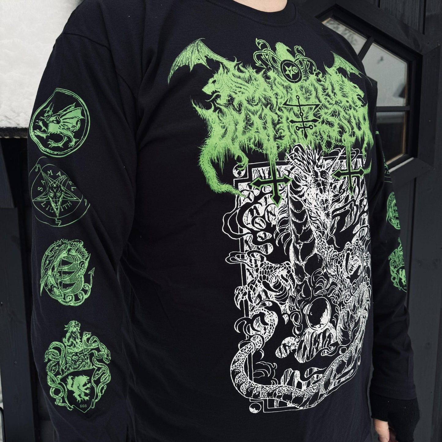 SATANIC WARMASTER GREEN LONGSLEEVE