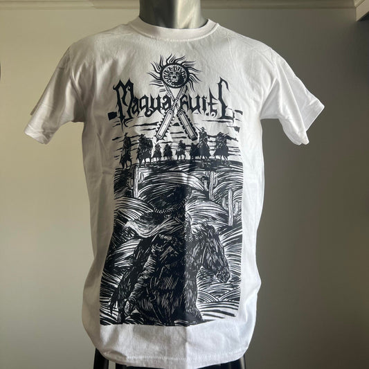 MAQUAHUITL "CON SU PISTOLA EN LA MANO" WHITE T-SHIRT