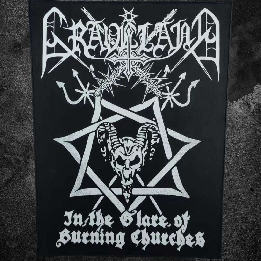 GRAVELAND "IN THE GLARE OF BURNING CHURCHES" BACK PATCH