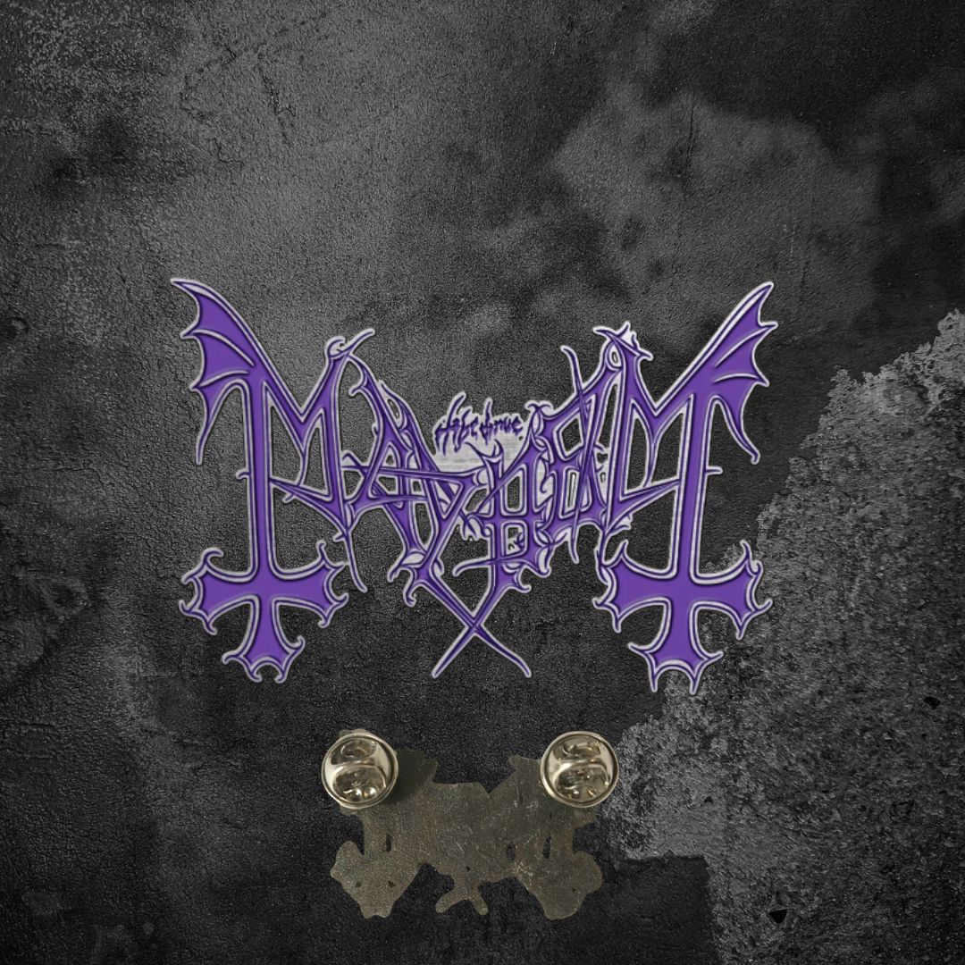 MAYHEM  "PURPLE LOGO" METAL PIN
