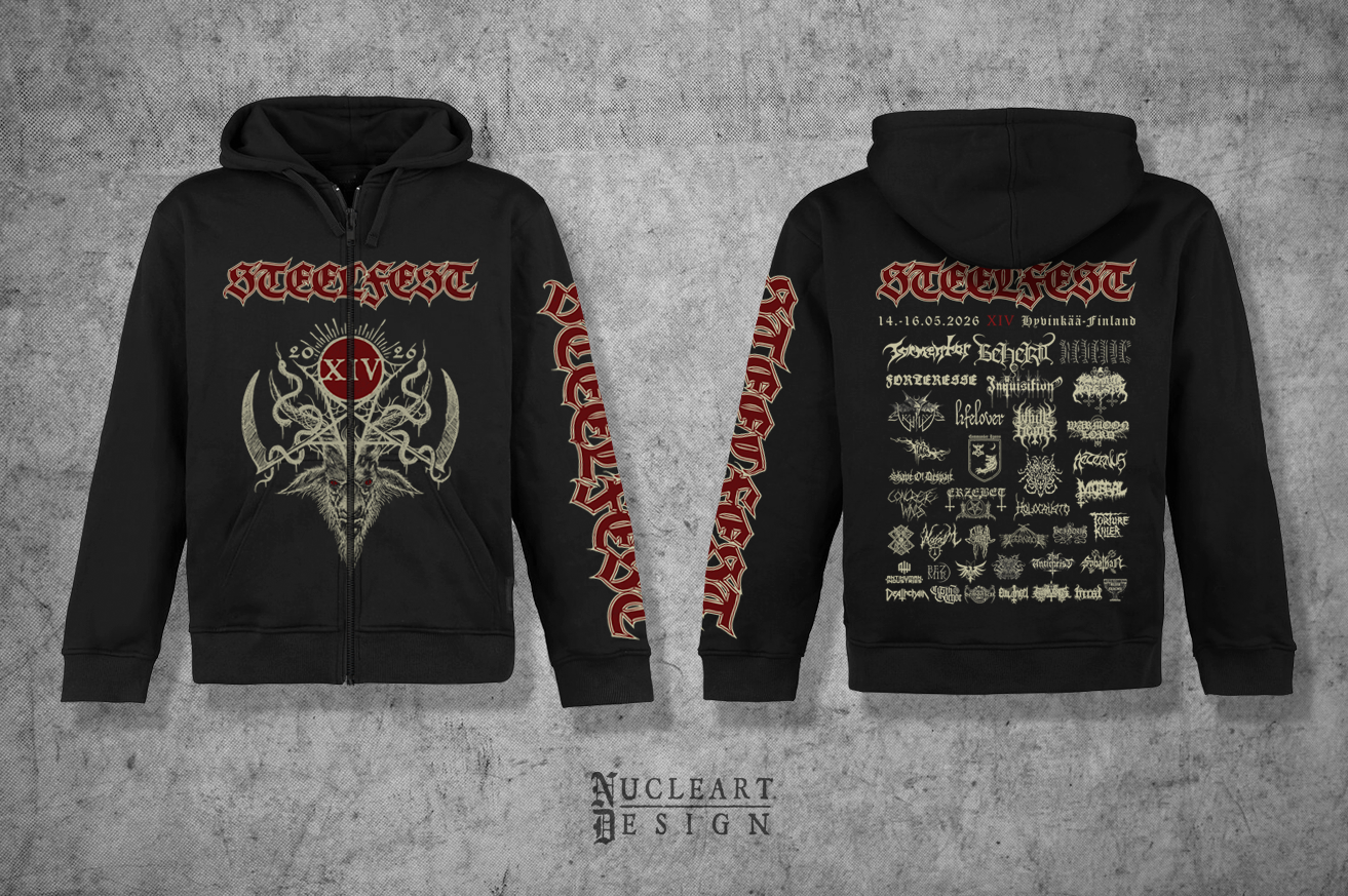 STEELFEST 2026, ZIPPED HOODIE, BIG FRONT PRINT