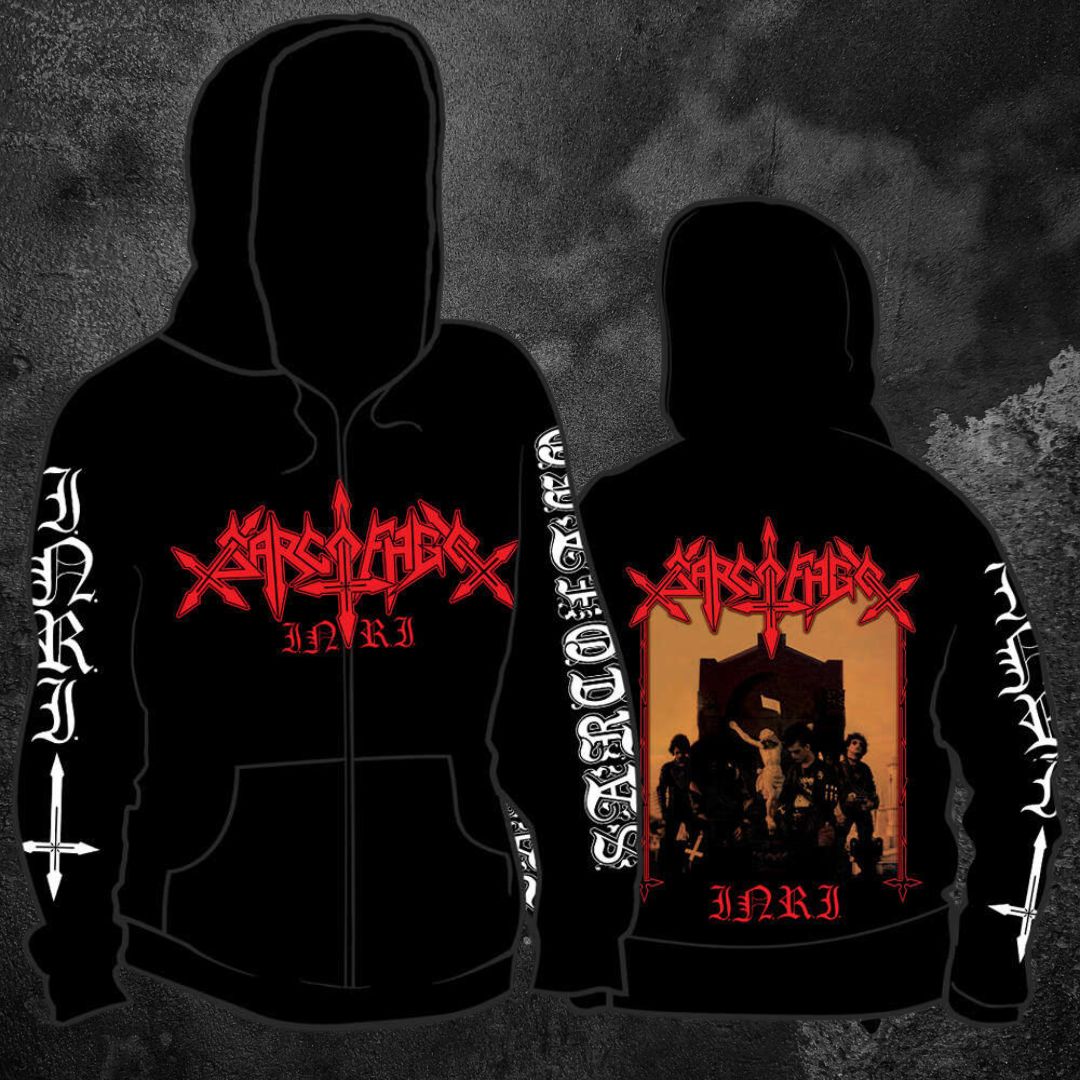 SARCOFAGO "I.N.R.I COVER" HOODIE