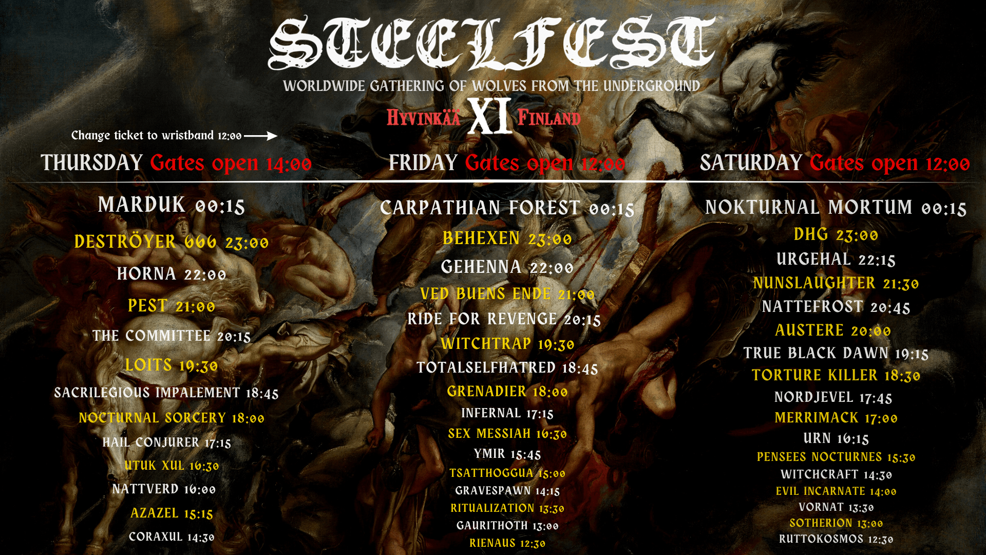 Featured image for “Steelfest XI. Running order!”