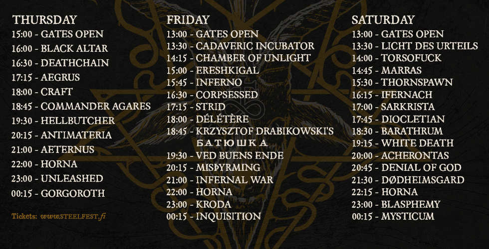 Featured image for “Steelfest XII 16.-18.05.2024 Running order.”